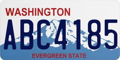 WA license plate ABC4185