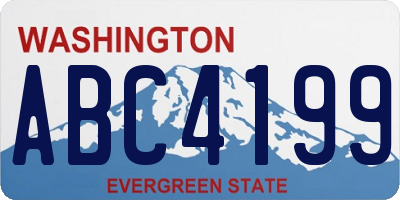 WA license plate ABC4199
