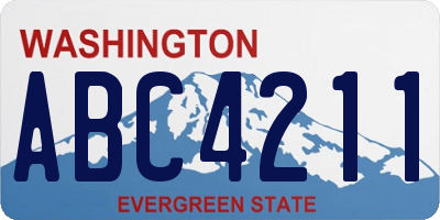 WA license plate ABC4211