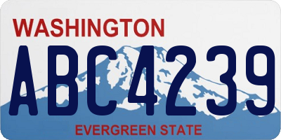 WA license plate ABC4239