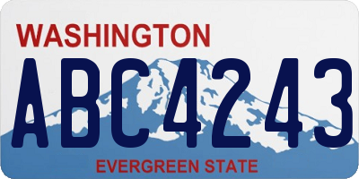 WA license plate ABC4243