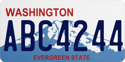 WA license plate ABC4244