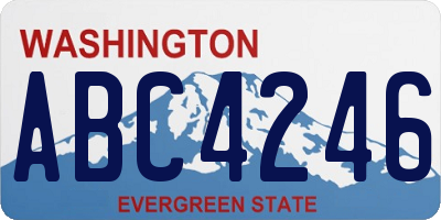 WA license plate ABC4246
