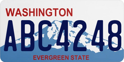 WA license plate ABC4248
