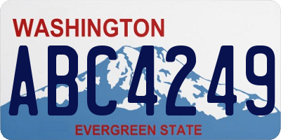 WA license plate ABC4249