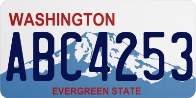 WA license plate ABC4253