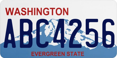 WA license plate ABC4256