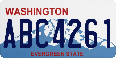 WA license plate ABC4261
