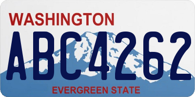 WA license plate ABC4262