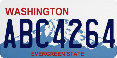WA license plate ABC4264