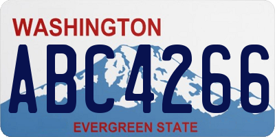 WA license plate ABC4266