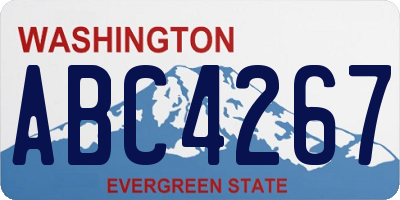 WA license plate ABC4267