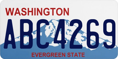 WA license plate ABC4269