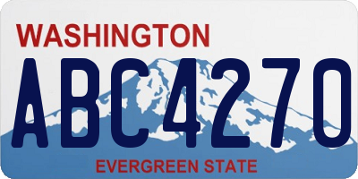 WA license plate ABC4270