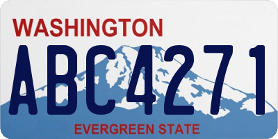 WA license plate ABC4271