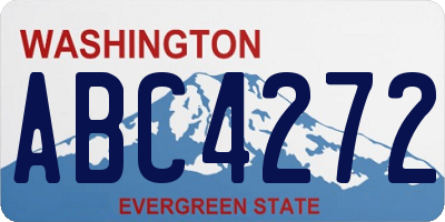 WA license plate ABC4272