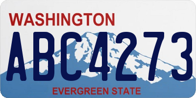 WA license plate ABC4273