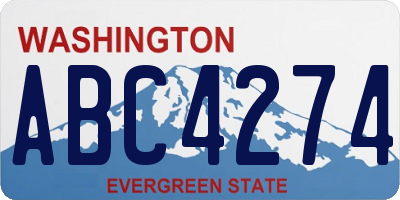 WA license plate ABC4274