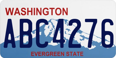 WA license plate ABC4276