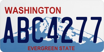 WA license plate ABC4277