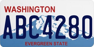 WA license plate ABC4280
