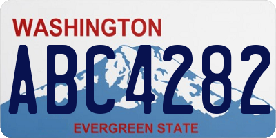 WA license plate ABC4282