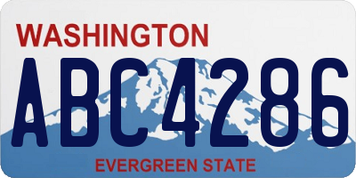 WA license plate ABC4286