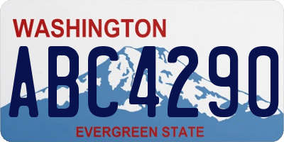 WA license plate ABC4290