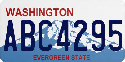 WA license plate ABC4295