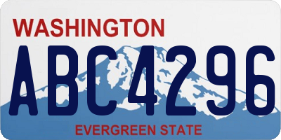 WA license plate ABC4296