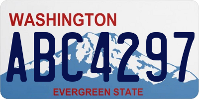 WA license plate ABC4297