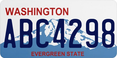 WA license plate ABC4298