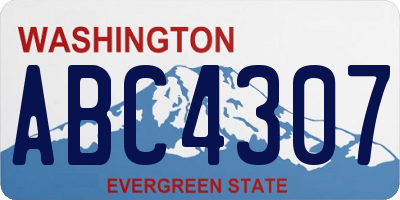 WA license plate ABC4307