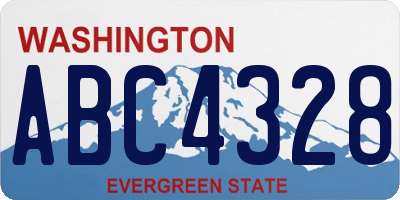 WA license plate ABC4328