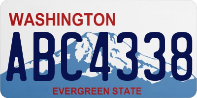 WA license plate ABC4338