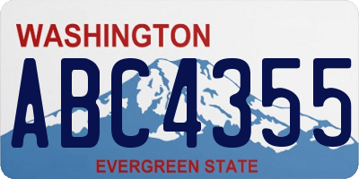 WA license plate ABC4355
