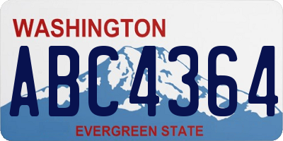 WA license plate ABC4364