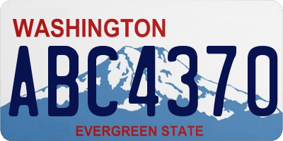 WA license plate ABC4370