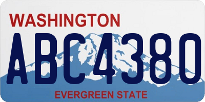 WA license plate ABC4380