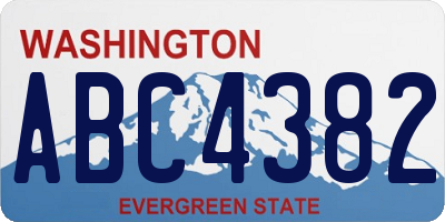 WA license plate ABC4382