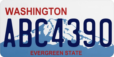 WA license plate ABC4390