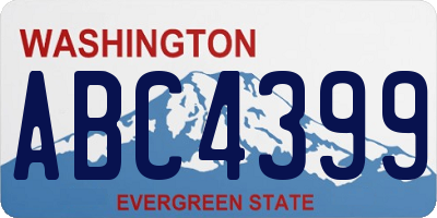 WA license plate ABC4399