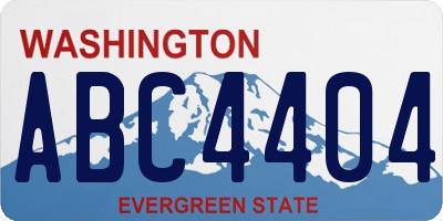 WA license plate ABC4404