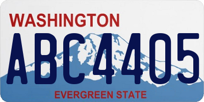 WA license plate ABC4405