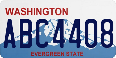 WA license plate ABC4408