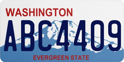 WA license plate ABC4409