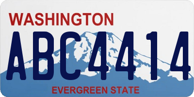WA license plate ABC4414