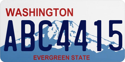 WA license plate ABC4415