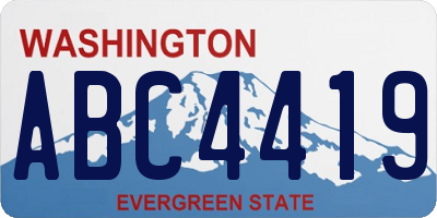 WA license plate ABC4419