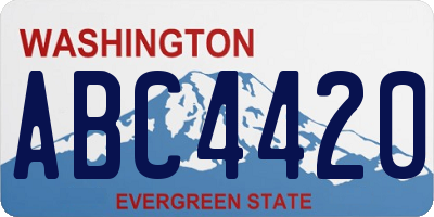 WA license plate ABC4420